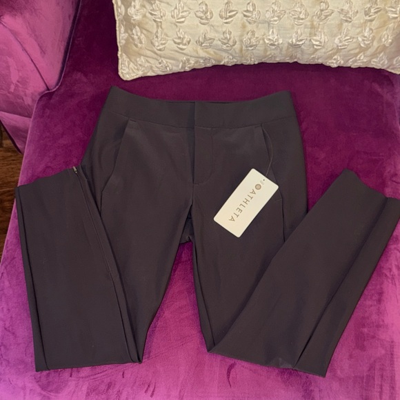 Athleta Pants - Athleta Women Brown Stellar Trouser High Rise Waist Luna Fabric Flattering Pants